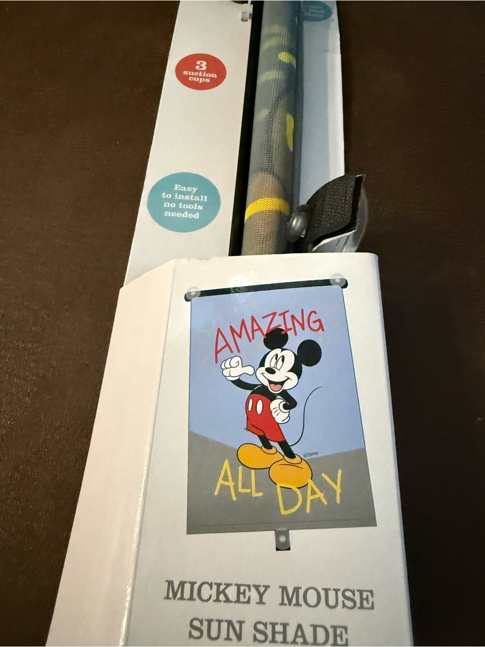 NEW Mickey Mouse Sun Shade Easy Install No Tools New Amazing All Day Design